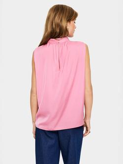 Saint Tropez Aileen High Neck Sleeveless Blouse - view 2, Mid Pink