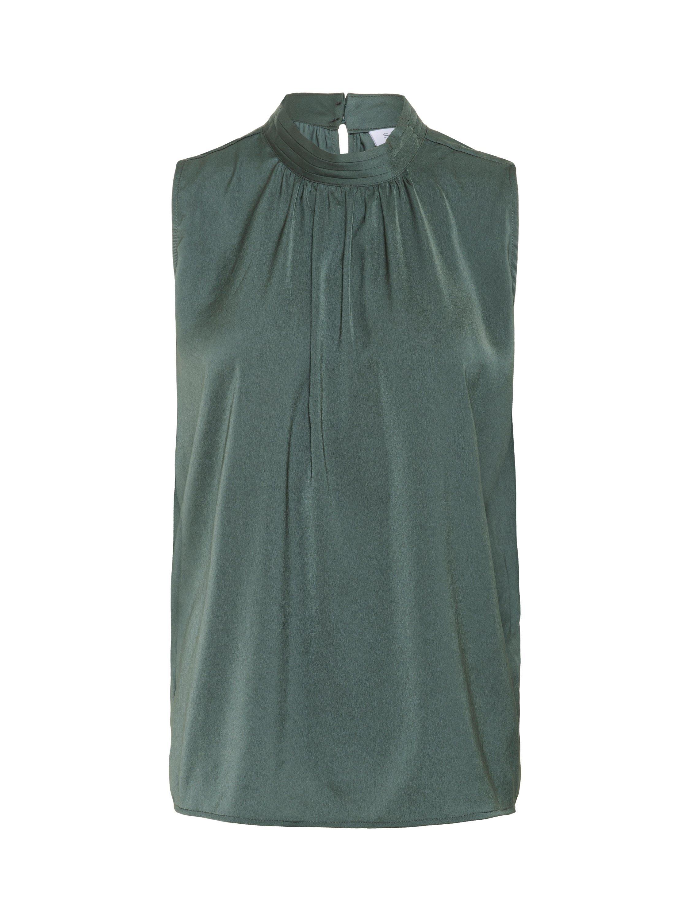 Product image 5 of 6, which shows Saint Tropez Aileen Sleeveless Blouse, Mid Green, XS