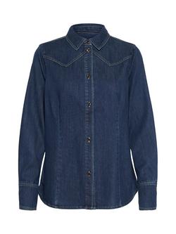 Saint Tropez Marthe Denim Shirt, Mid Blue, Mid Blue