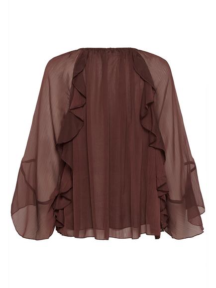 Saint Tropez Mavis Ruffle Detail Blouse - view 2, Mid Purple