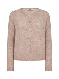 MOS MOSH Almine Wool Blend Round Neck Cardigan, Natural Cream