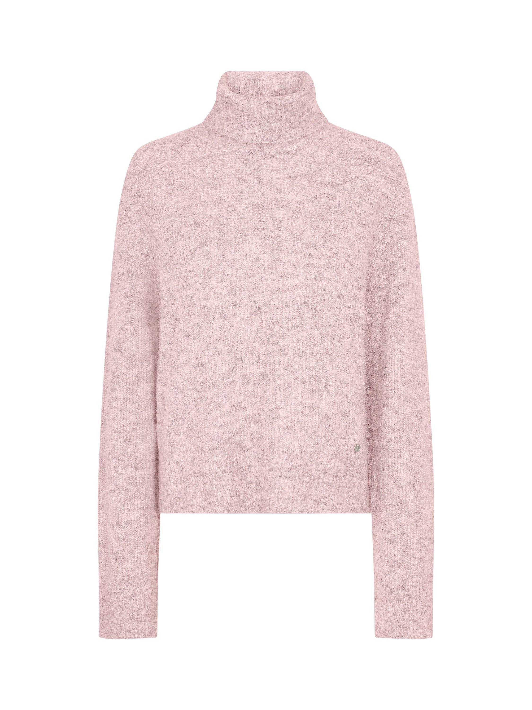 Product image 1 of 2, which shows MOS MOSH MMAidy Thora Rollneck Knit Jumper, Mid Pink, S