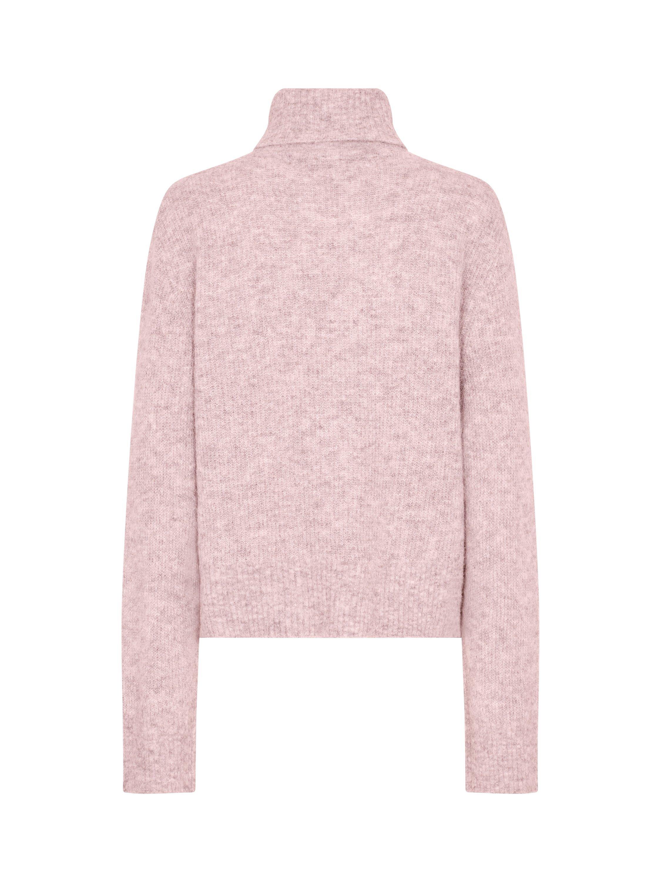 Product image 2 of 2, which shows MOS MOSH MMAidy Thora Rollneck Knit Jumper, Mid Pink, S