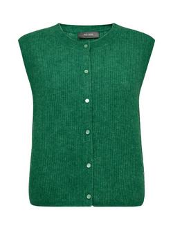 MOS MOSH Almine Thora Wool Blend Cap Sleeve Crew Neck Knit Vest, Mid Green
