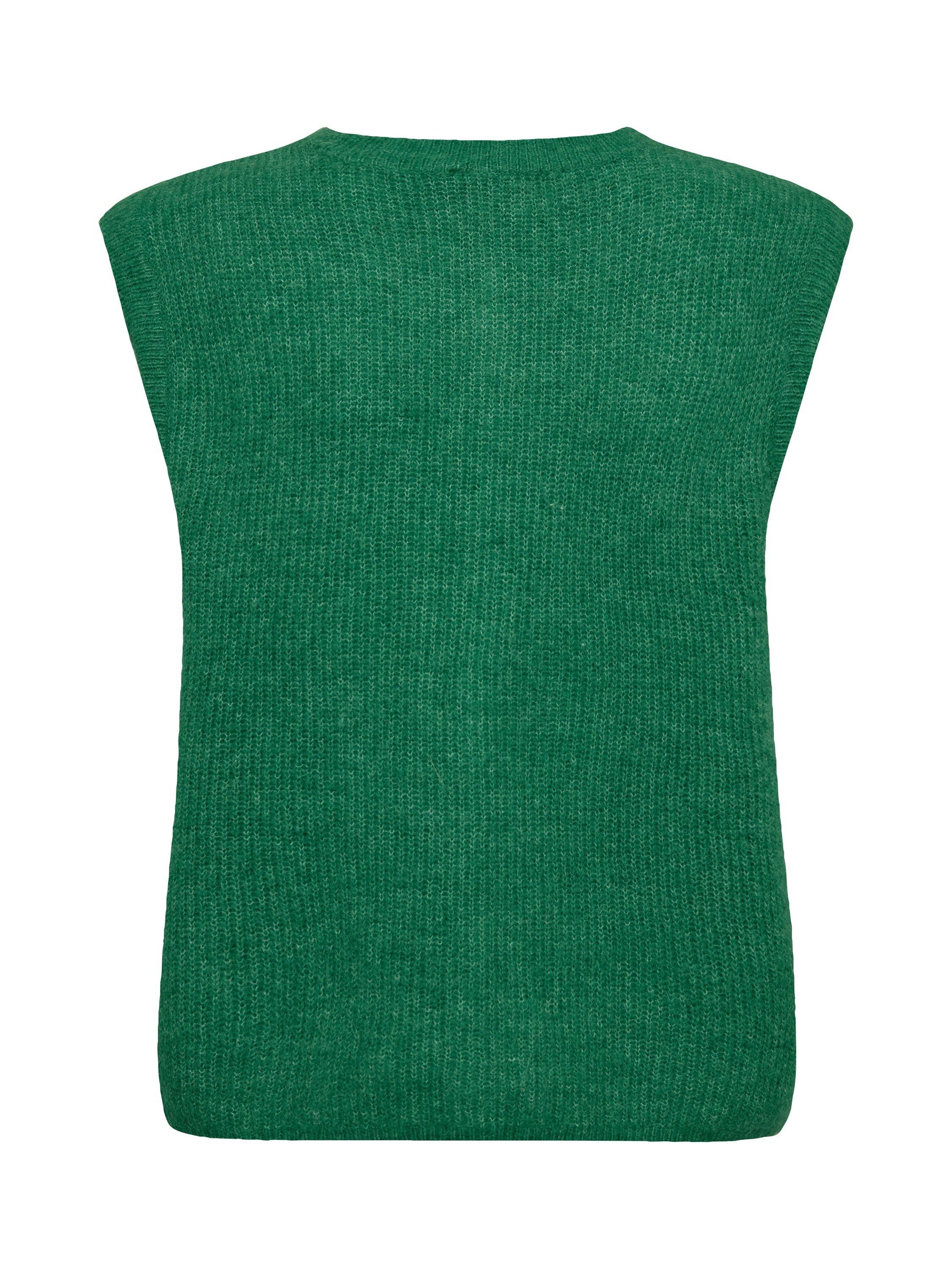Product image 2 of 2, which shows MOS MOSH Almine Thora Wool Blend Cap Sleeve Crew Neck Knit Vest, Mid Green, S