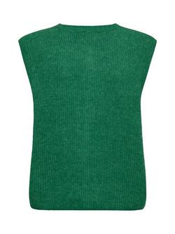 MOS MOSH Almine Thora Wool Blend Cap Sleeve Crew Neck Knit Vest - view 2, Mid Green