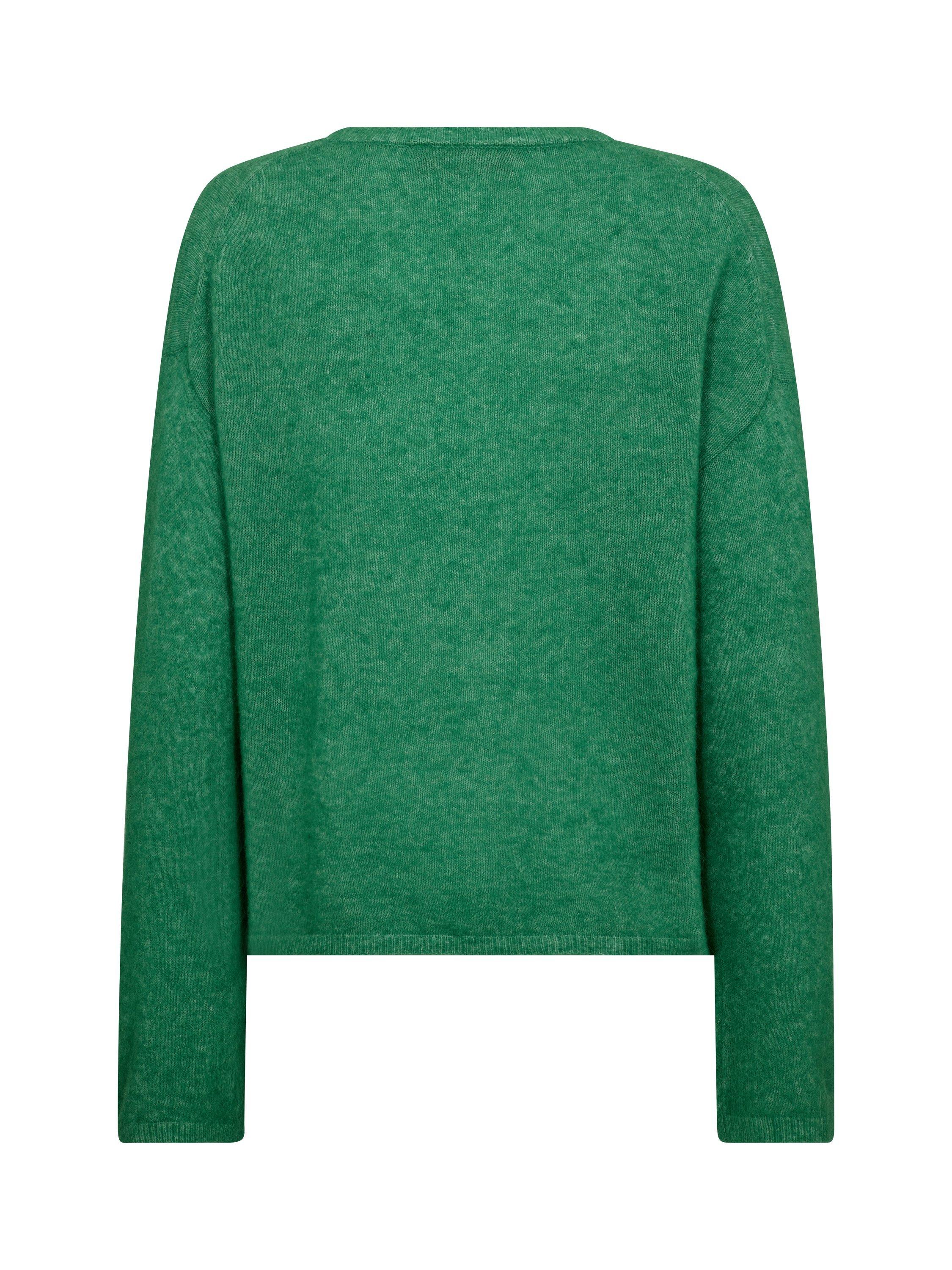 Product image 4 of 4, which shows MOS MOSH Mape Wool Blend Long Sleeve Round Neck Jumper, Mid Green, XS