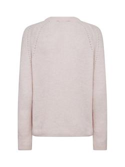 MOS MOSH Tammy Wool Blend Long Sleeve Crew Neck Jumper - view 2, Mid Pink