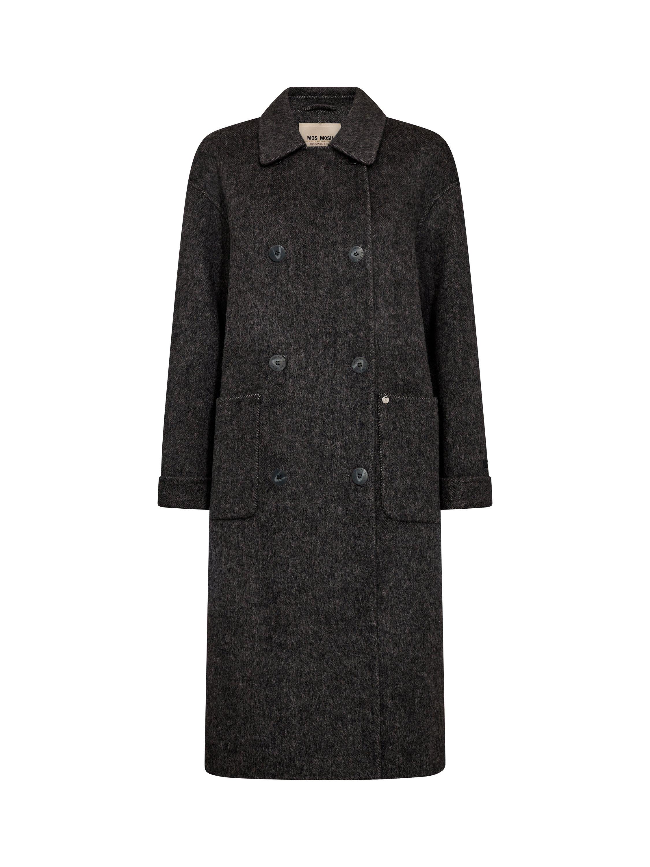 Product image 4 of 5, which shows MOS MOSH Lucca Barkley Wool Rich Coat, Mid Grey, XS