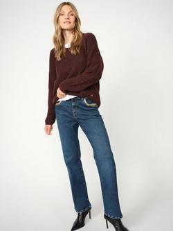 MOS MOSH MMCecilia Perla High Rise Flared Denim Jeans, Mid Blue