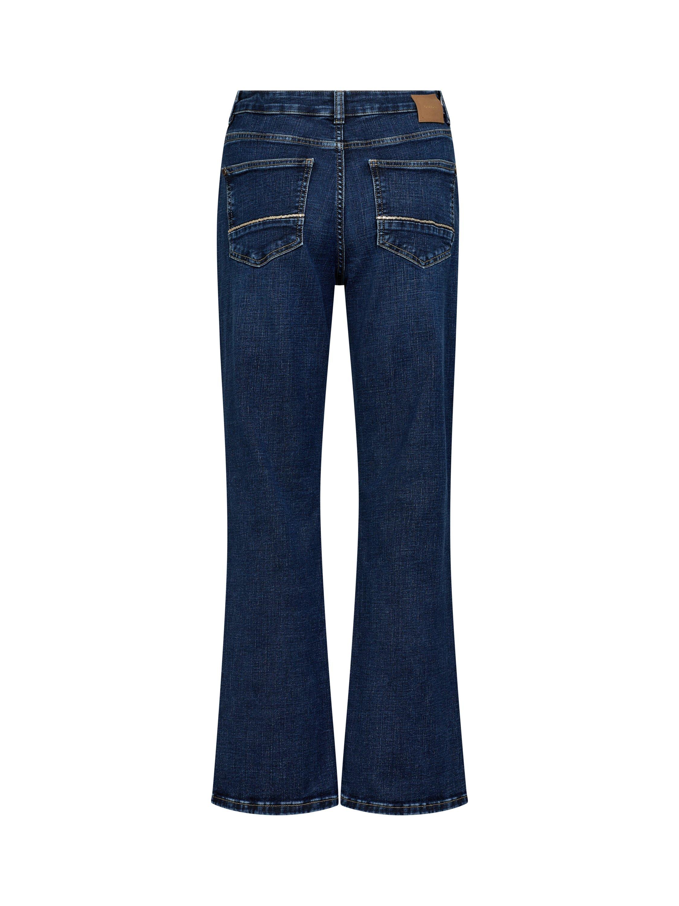 Product image 4 of 4, which shows MOS MOSH MMCecilia Perla High Rise Flared Denim Jeans, Mid Blue, 26R