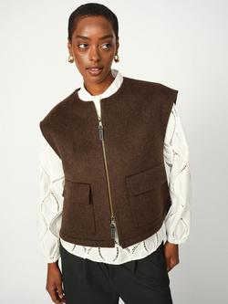 MOS MOSH Elise Loisa Wool Rich Gilet, Delicioso, Delicioso