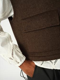 MOS MOSH Elise Loisa Wool Rich Gilet, Delicioso - view 2, Delicioso