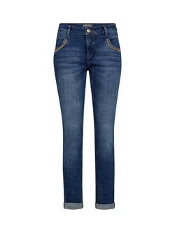 MOS MOSH Naomi Ricam Mid Slim Denim Jeans, Mid Blue