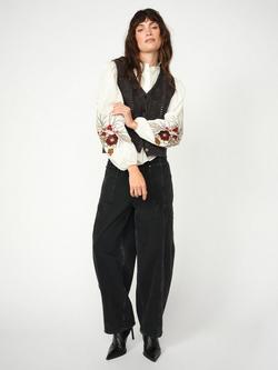 MOS MOSH Rosy Galleo Flare Barrel Leg Denim Jeans, Mid Grey, Mid Grey