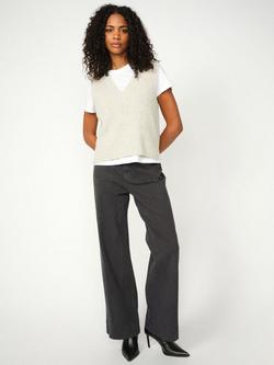 MOS MOSH Soey Iglesia Wide Leg High Rise Denim Jeans - view 2, Mid Grey