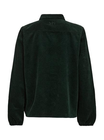 MOS MOSH Nolana Joan Cotton Long Sleeve Collar Shirt - view 2, Mid Green