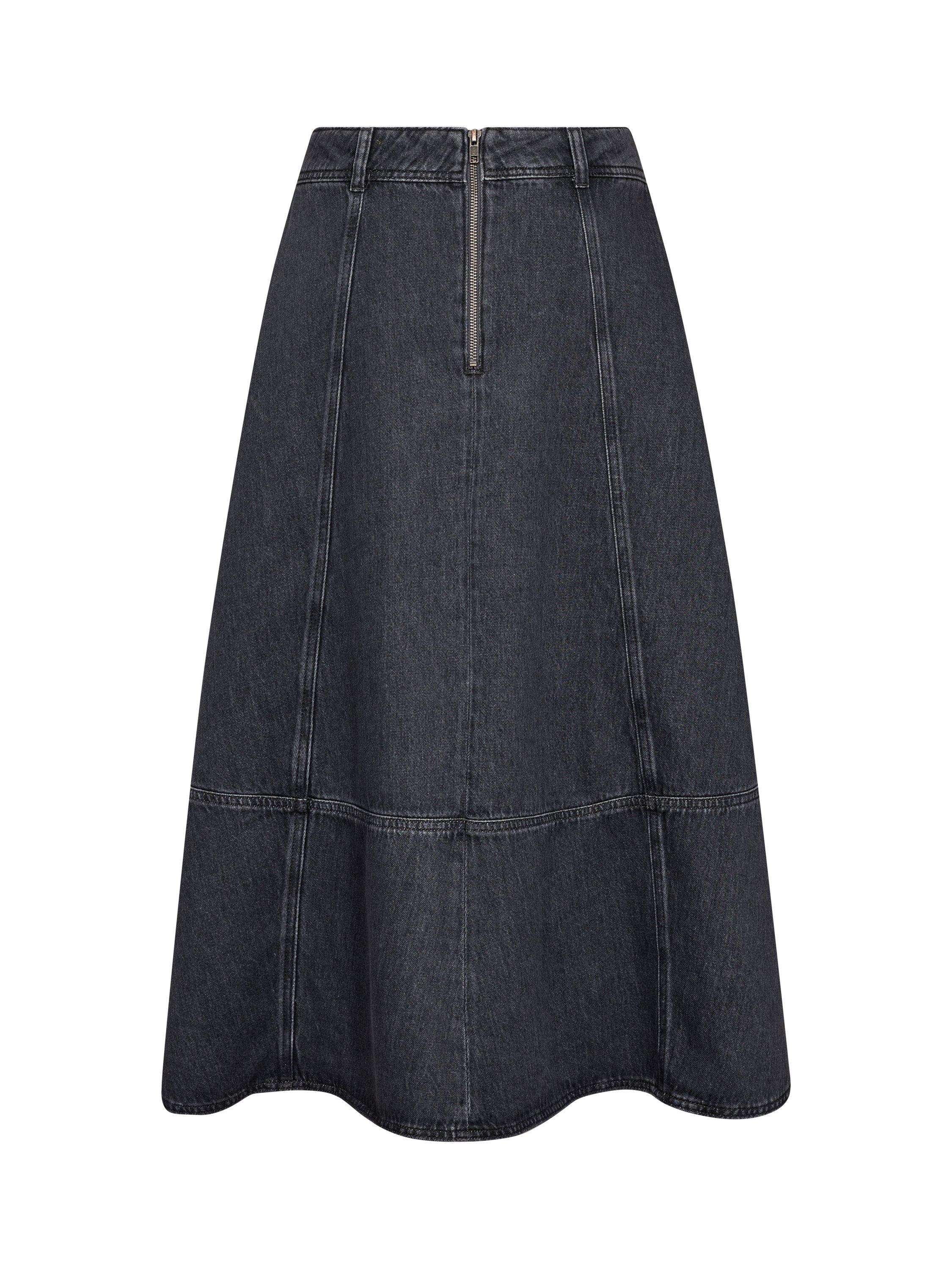 Product image 4 of 4, which shows MOS MOSH Cynthia A Line Denim Midi Skirt, Mid Grey, XS