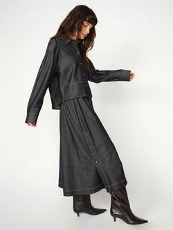 MOS MOSH Poy Cilla A Line Midi Skirt - view 2, Black