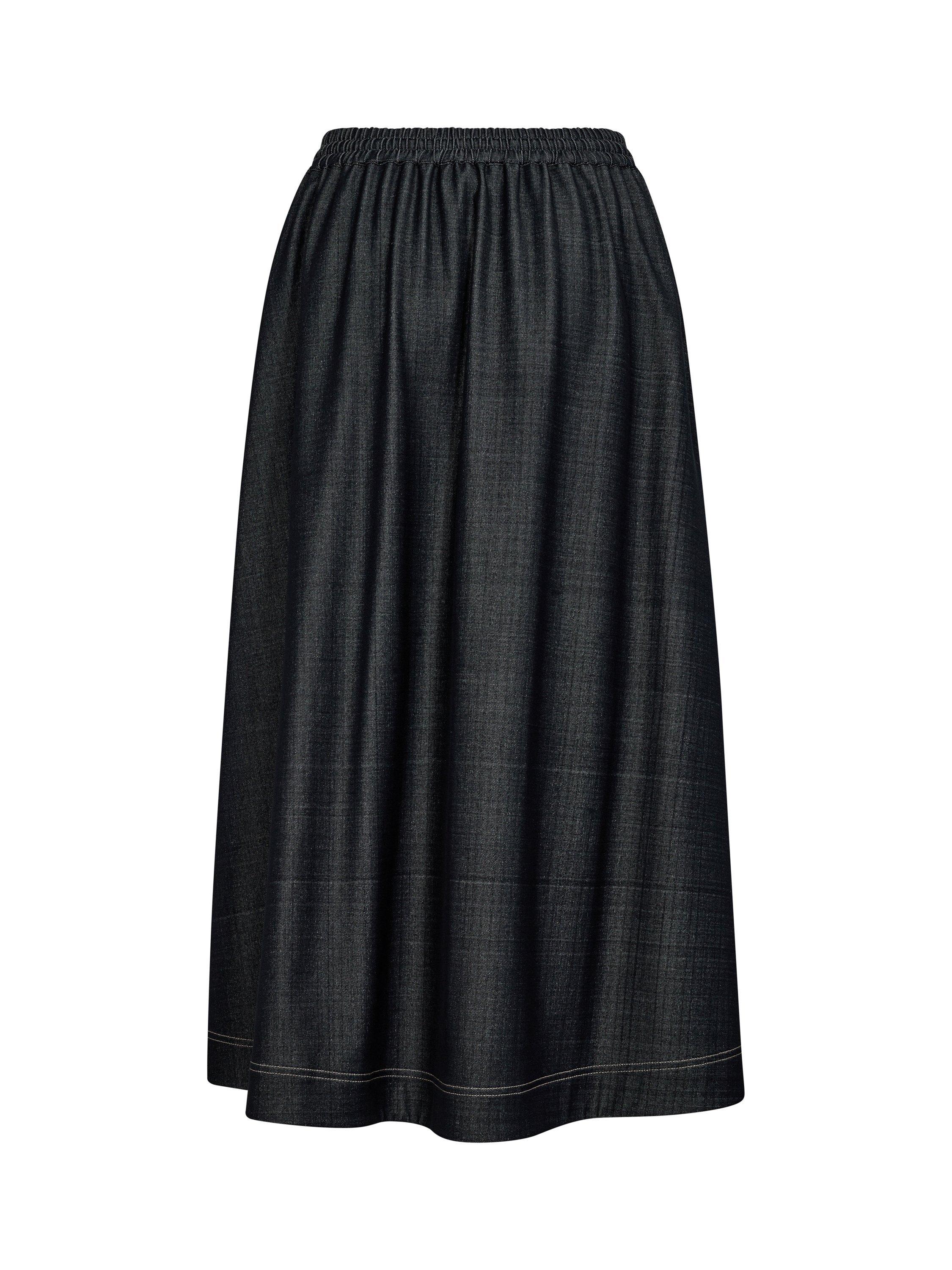 Product image 4 of 4, which shows MOS MOSH Poy Cilla A Line Midi Skirt, Black, XS