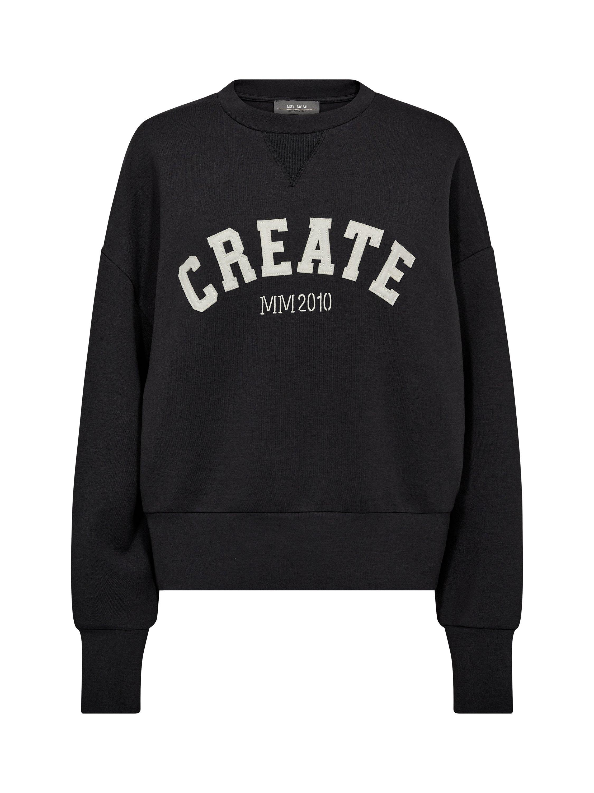 Product image 3 of 4, which shows MOS MOSH Celli Long Sleeve Crew Neck Sweater, Phantom, XS