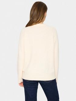 Saint Tropez Garbie Wool Blend Long Sleeve Crew Neck Jumper - view 2, Beige