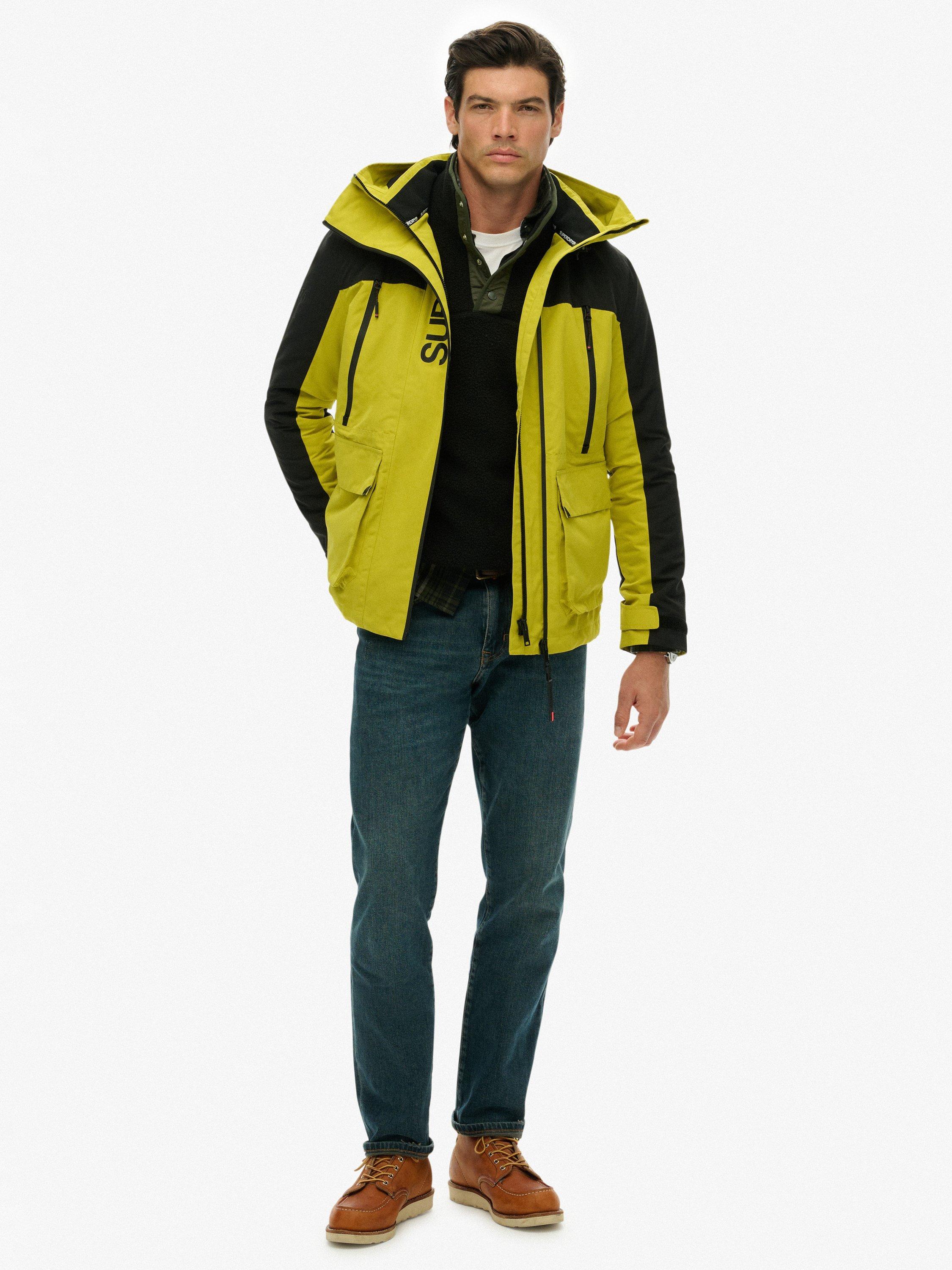 Product image 3 of 6, which shows Superdry Colour Block Windbreaker Jacket, Wax Yellow, XXXL