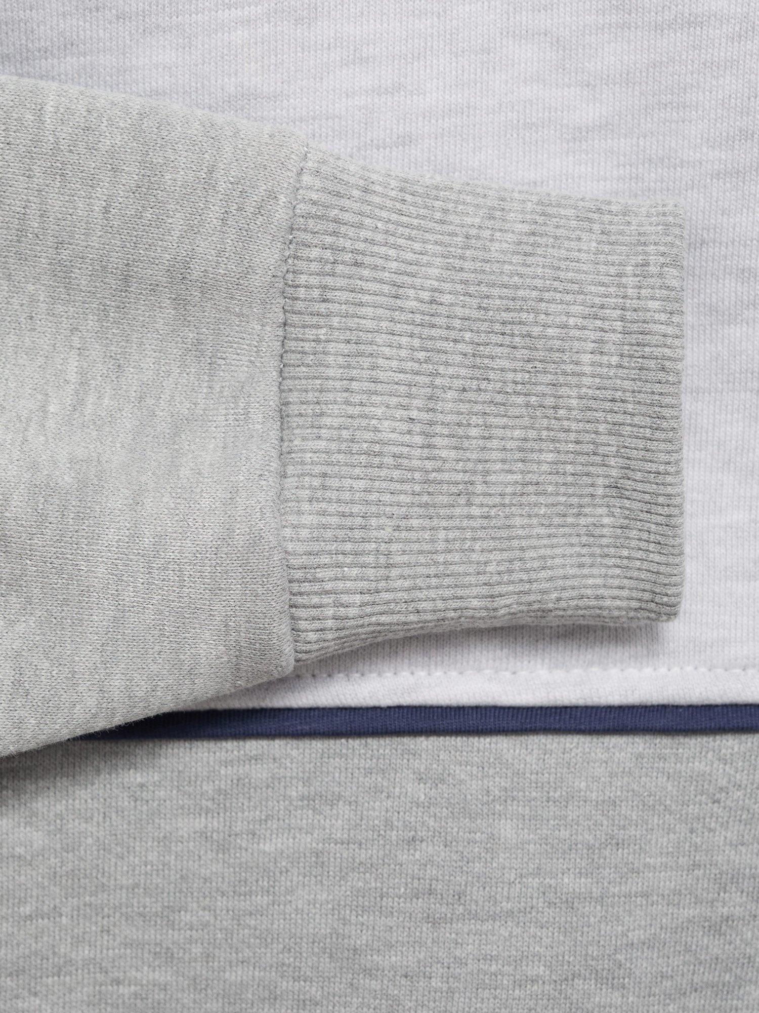 Product image 3 of 4, which shows Mango Kids' Apres Cotton Blend Zip Neck Sweatshirt, Medium Grey, 9-10 years