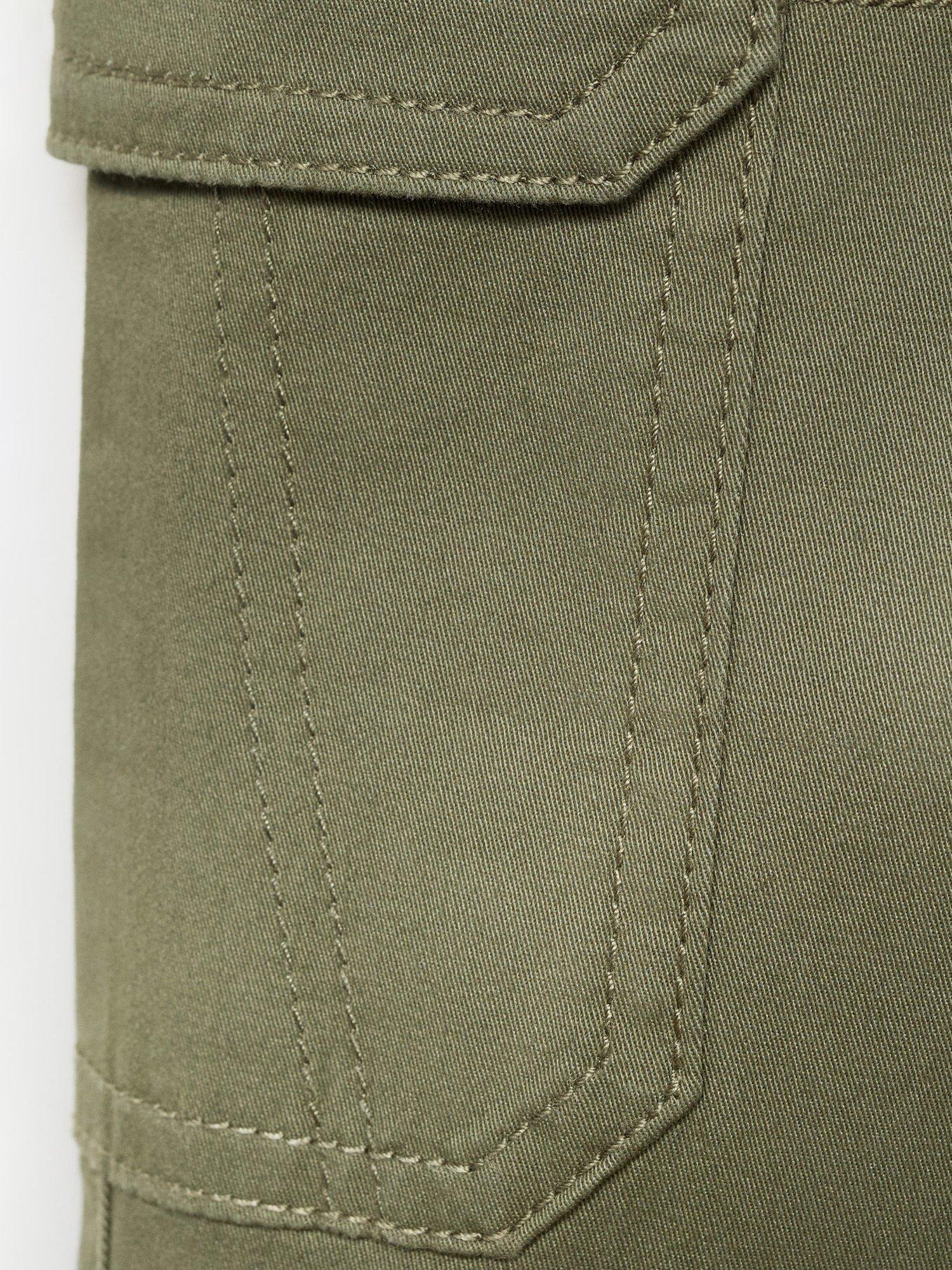 Product image 3 of 4, which shows Mango Kids' Kenia Cotton Blend Drawstring Trousers, Beige Khaki, 8 years