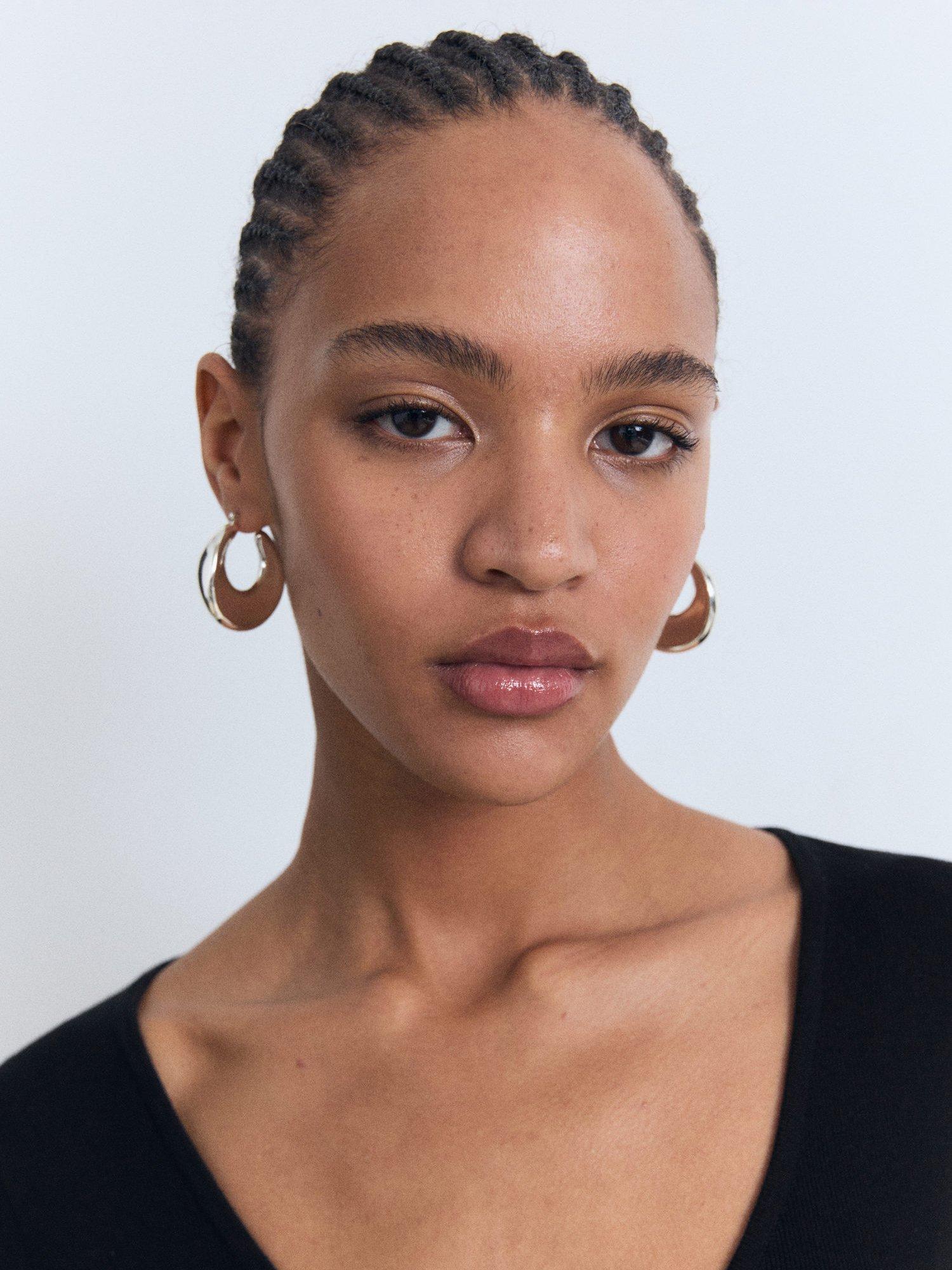 Product image 6 of 7, which shows Mango Foradada Knit Mini Dress, Black, 10