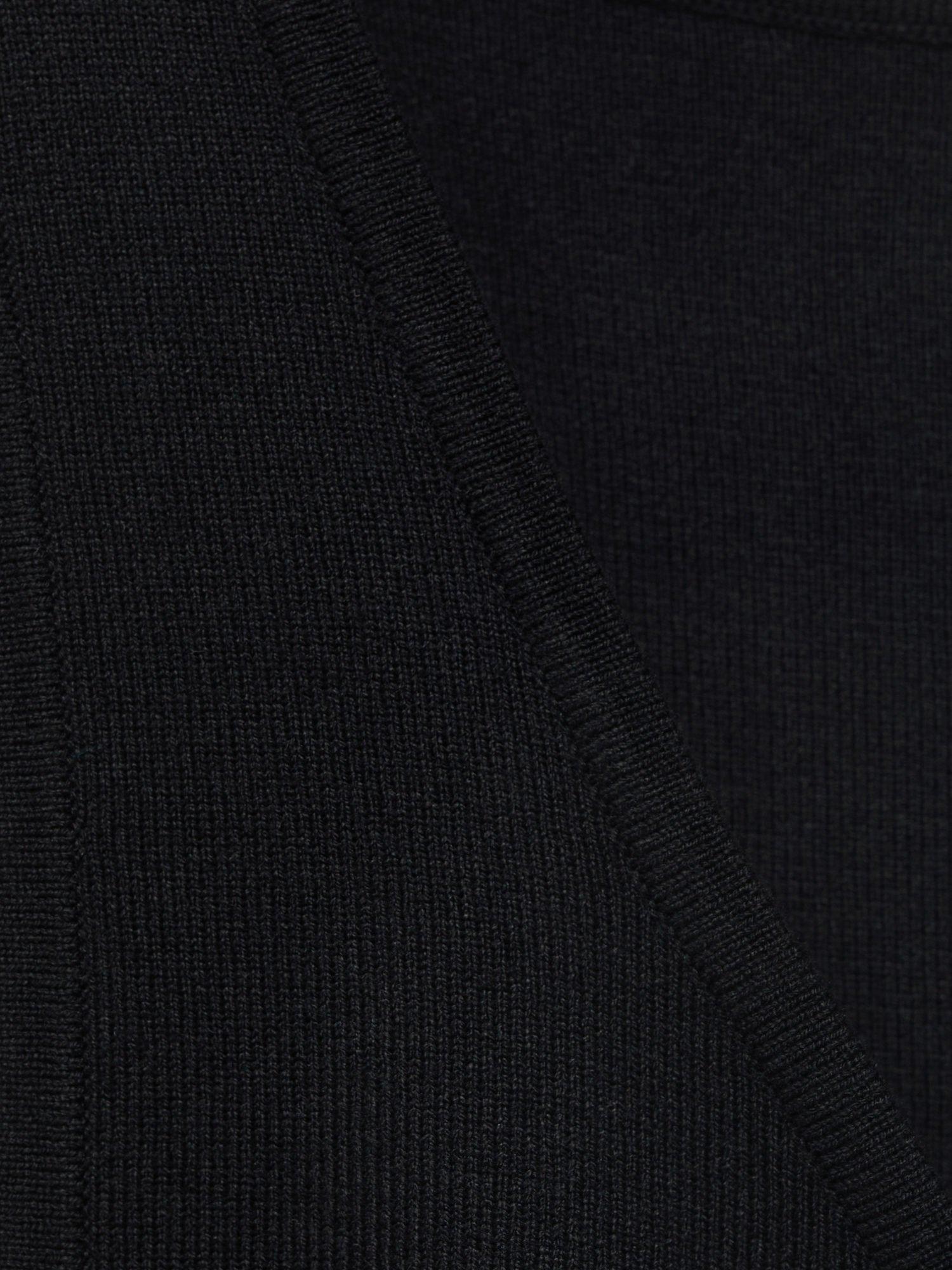 Product image 5 of 7, which shows Mango Forat Bow Knit Top, Black, L