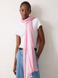 Jigsaw Cotton Stripe Rectangular Scarf