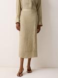 Jigsaw Textured Seam Detail Skirt, Neutral