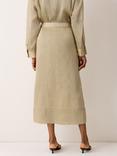 Jigsaw Textured Seam Detail Skirt, Neutral