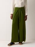 Jigsaw Wrap Palazzo Trousers, Green