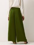 Jigsaw Wrap Palazzo Trousers, Green
