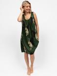 Cyberjammies Leopards Sleeveless Nightdress, Olive/Multi
