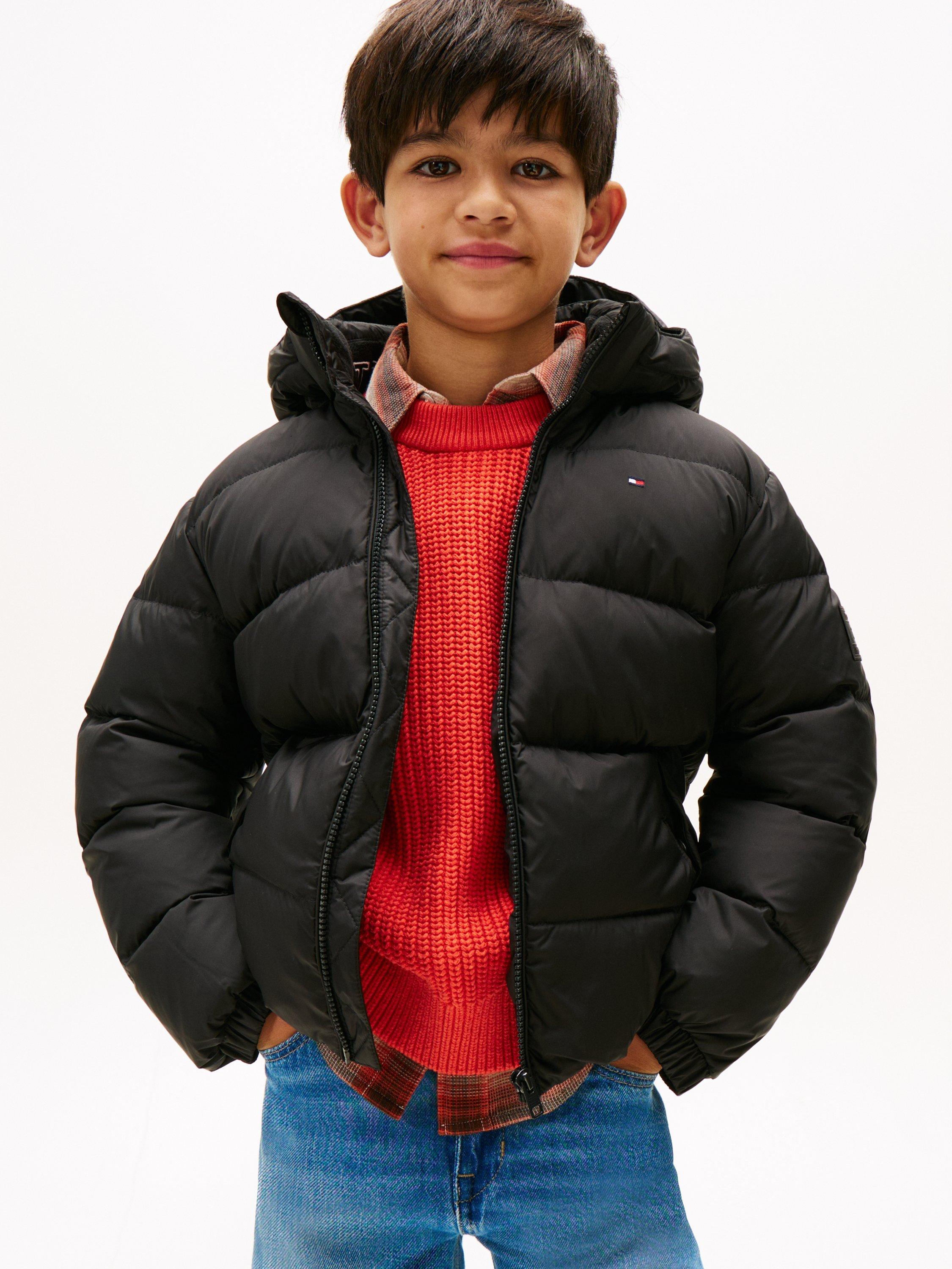 Product image 1 of 5, which shows Tommy Hilfiger Kids' Essential Down Puffer Jacket, Black, 10 years