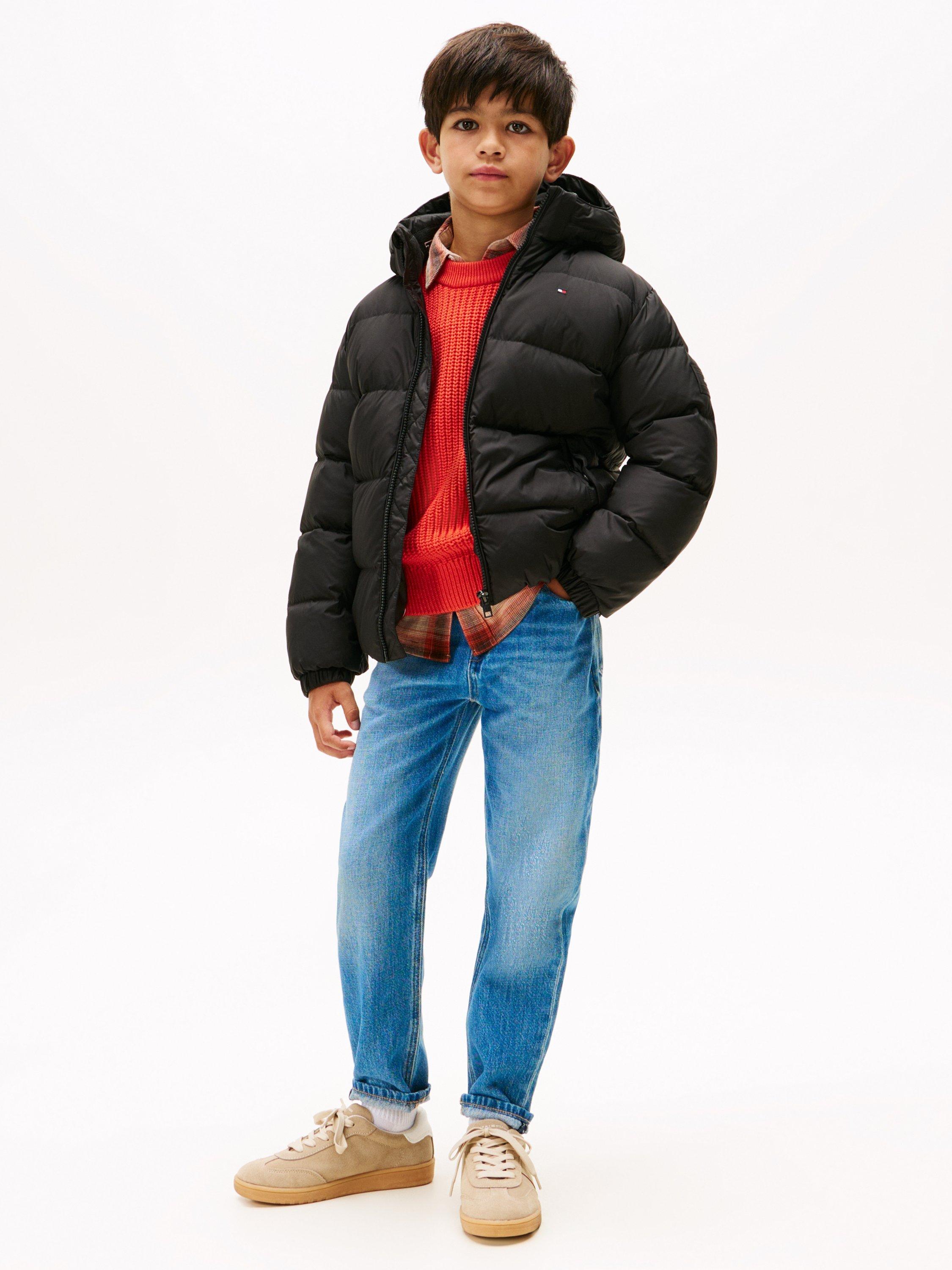 Product image 3 of 5, which shows Tommy Hilfiger Kids' Essential Down Puffer Jacket, Black, 10 years