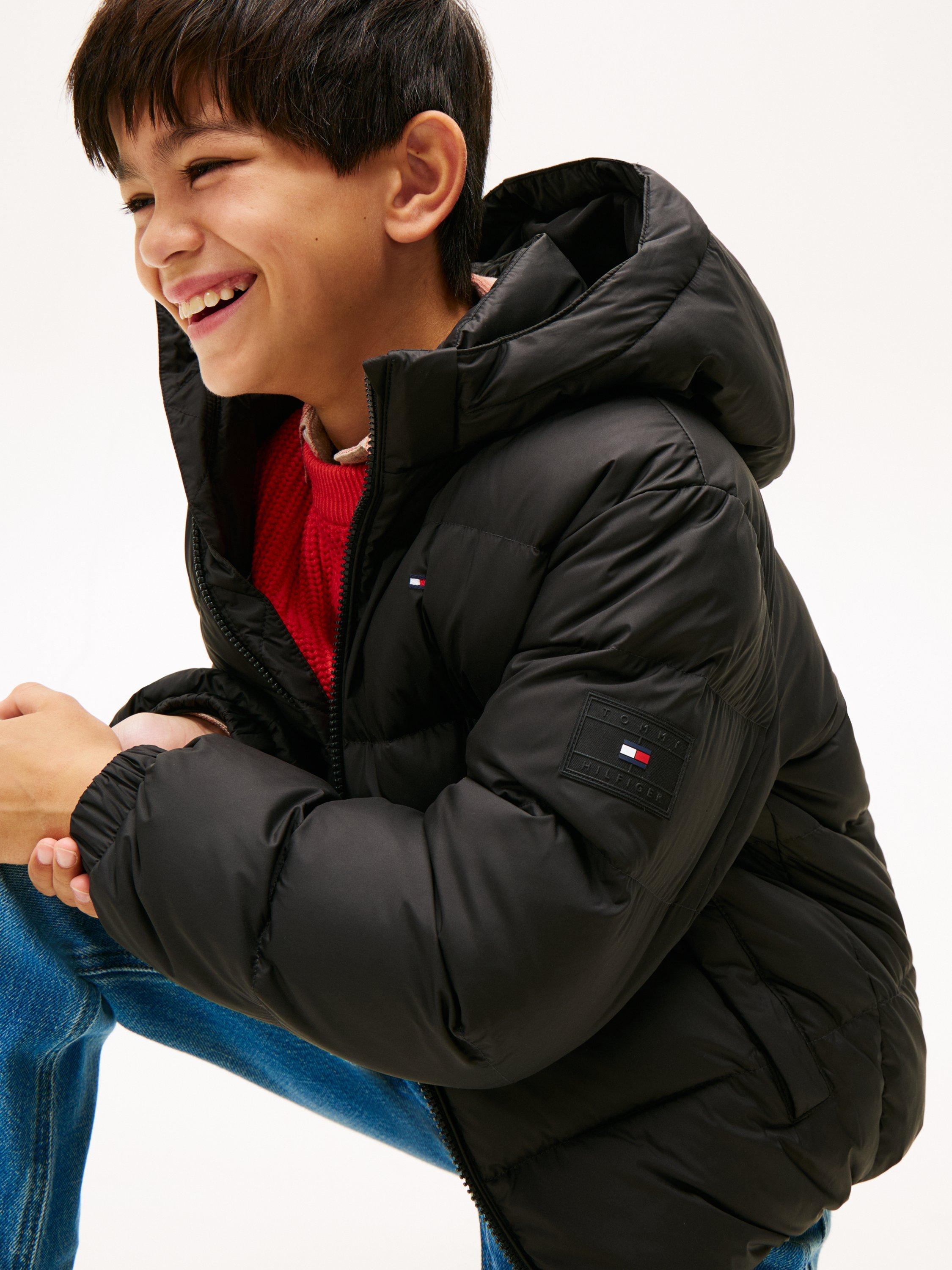 Product image 4 of 5, which shows Tommy Hilfiger Kids' Essential Down Puffer Jacket, Black, 10 years