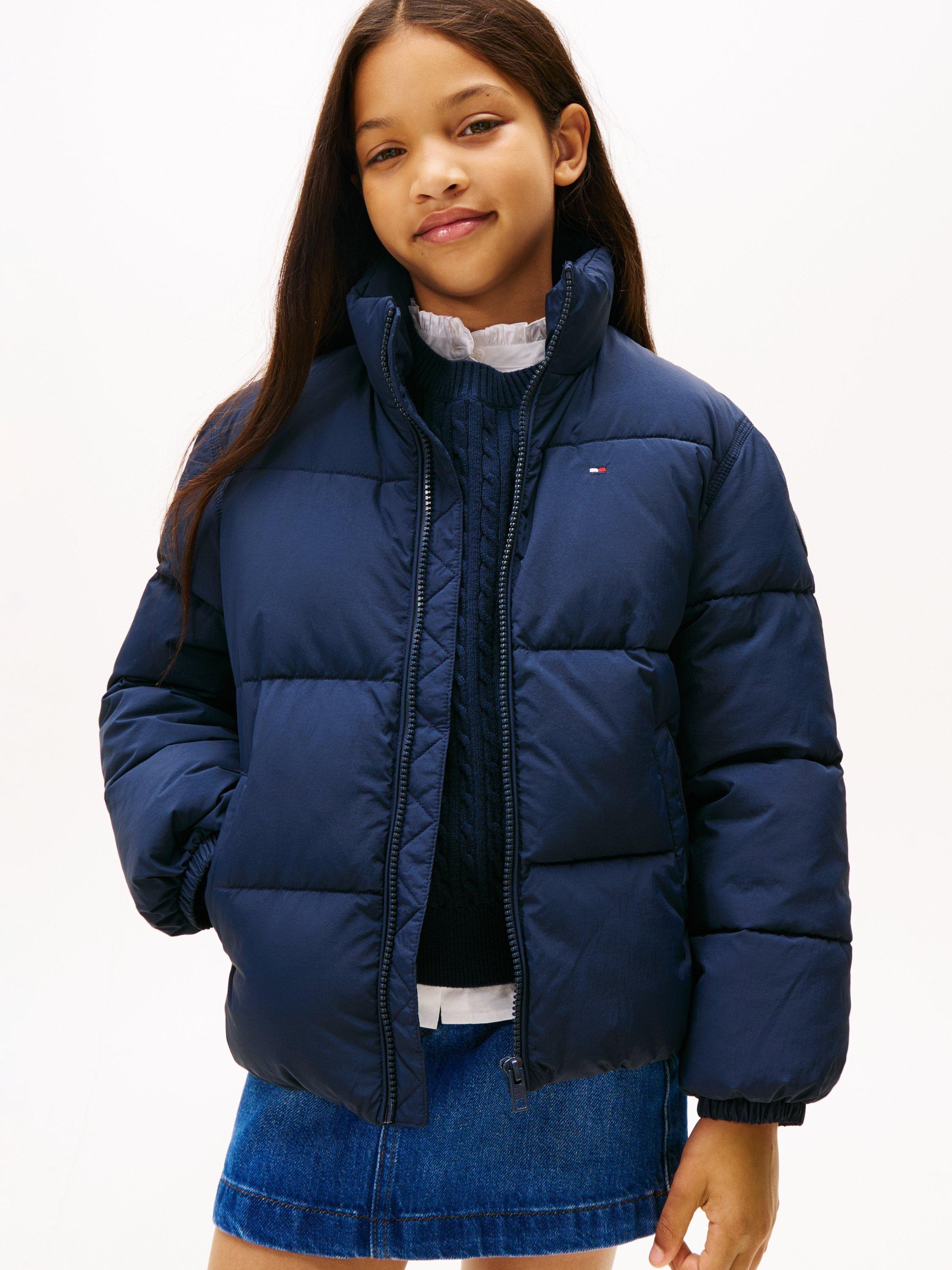 Product image 1 of 8, which shows Tommy Hilfiger Kids' Puffer Jacket, Dark Night Navy, 6 years