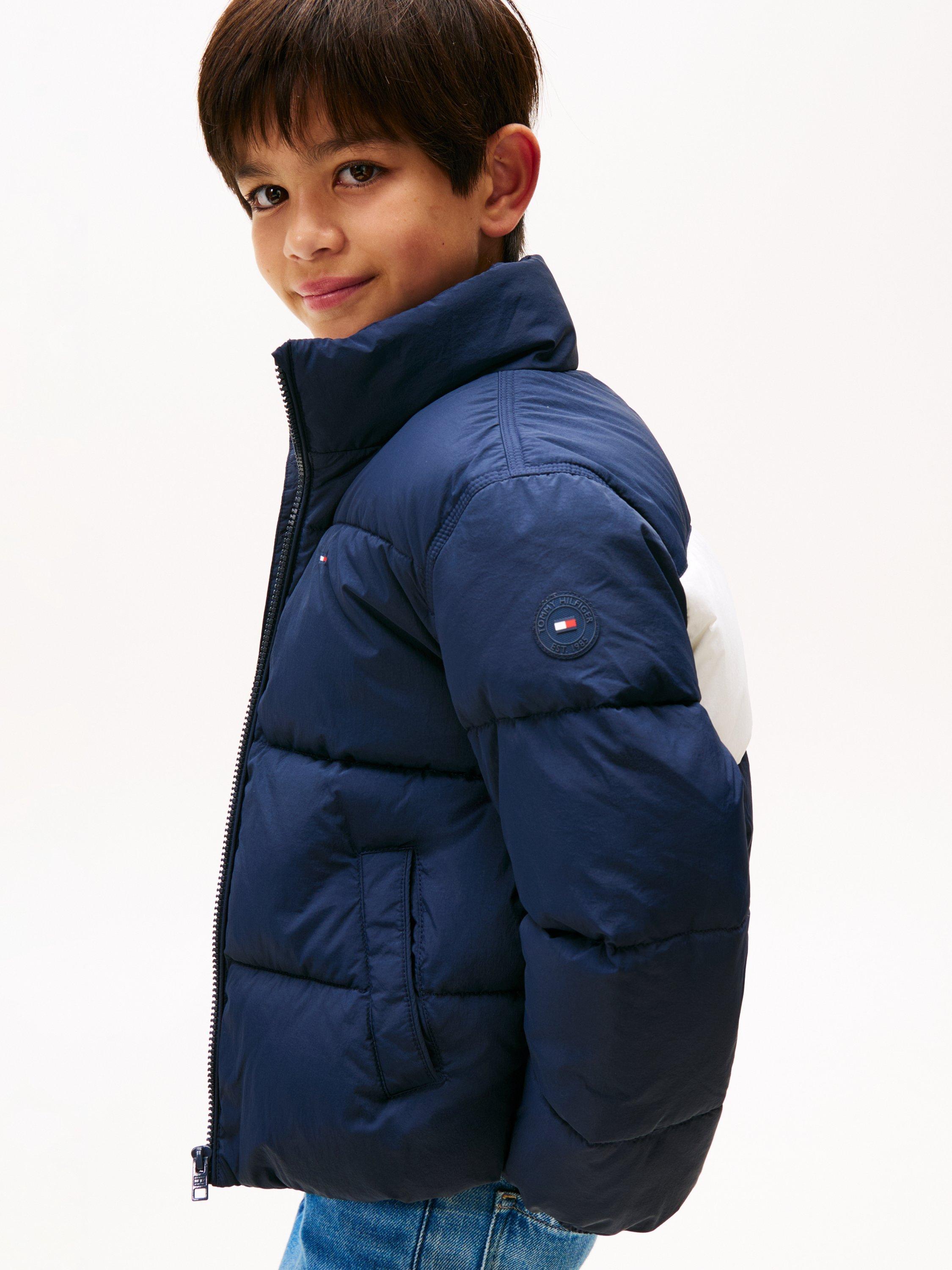 Product image 2 of 8, which shows Tommy Hilfiger Kids' Puffer Jacket, Dark Night Navy, 6 years