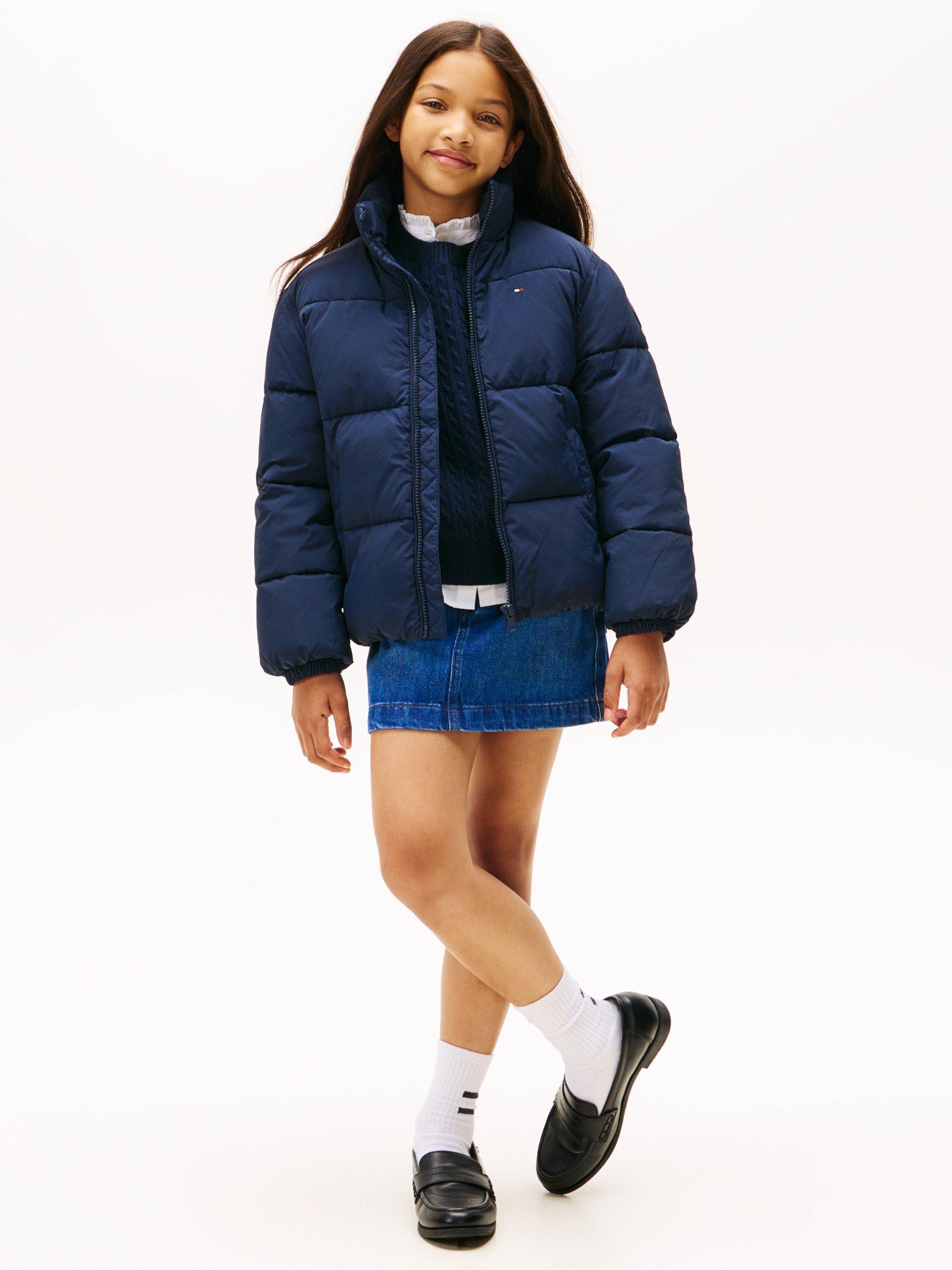 Product image 3 of 8, which shows Tommy Hilfiger Kids' Puffer Jacket, Dark Night Navy, 6 years
