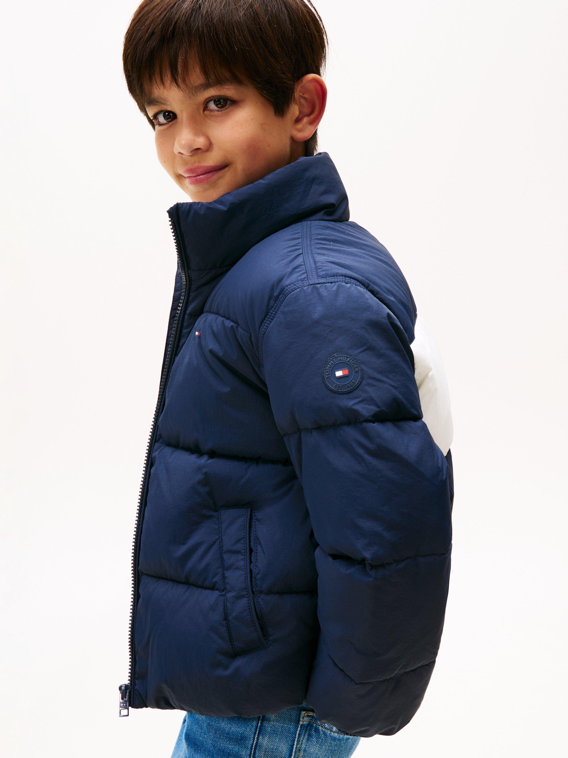 Product image 6 of 8, which shows Tommy Hilfiger Kids' Puffer Jacket, Dark Night Navy, 6 years