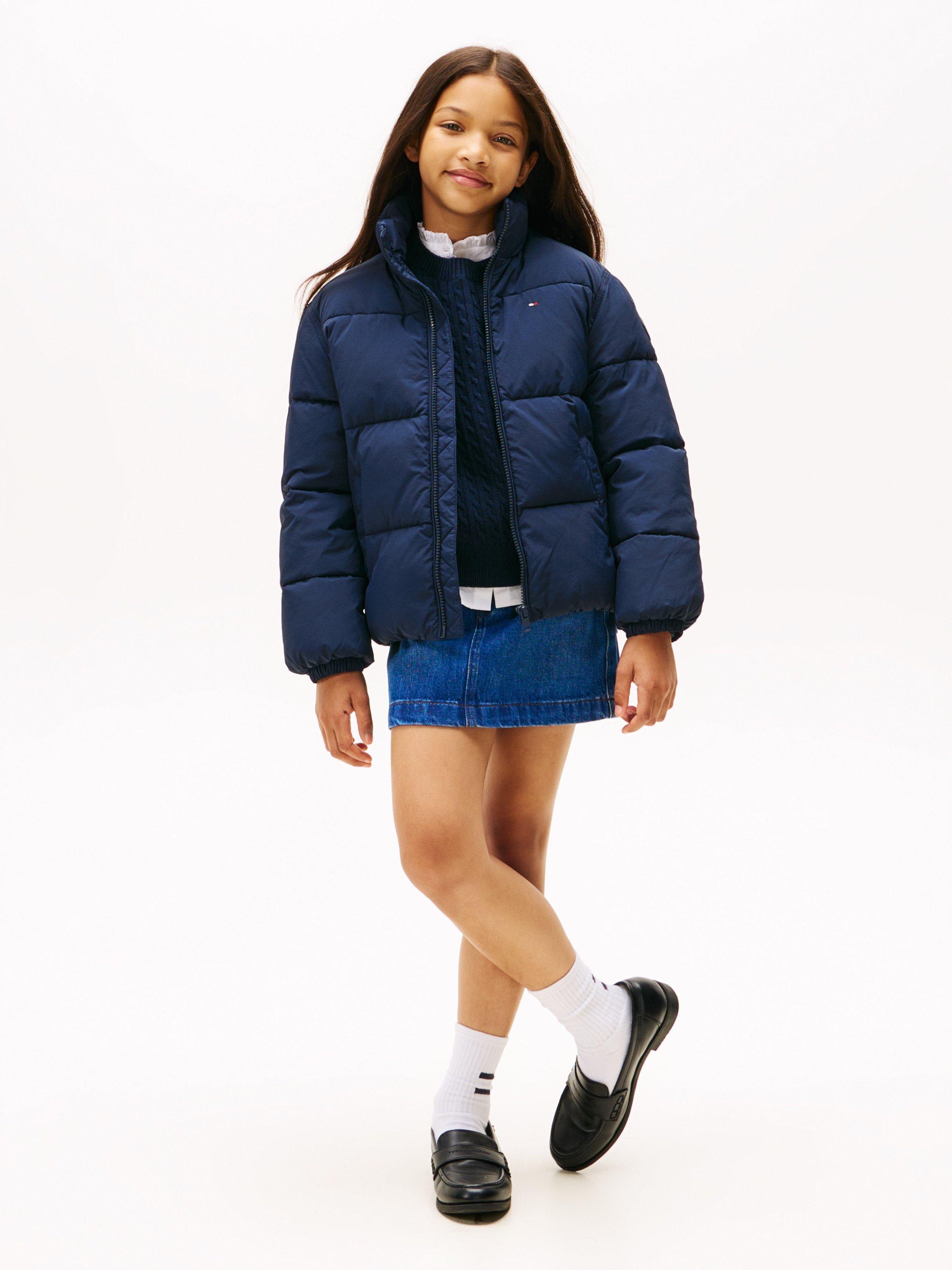 Product image 7 of 8, which shows Tommy Hilfiger Kids' Puffer Jacket, Dark Night Navy, 6 years