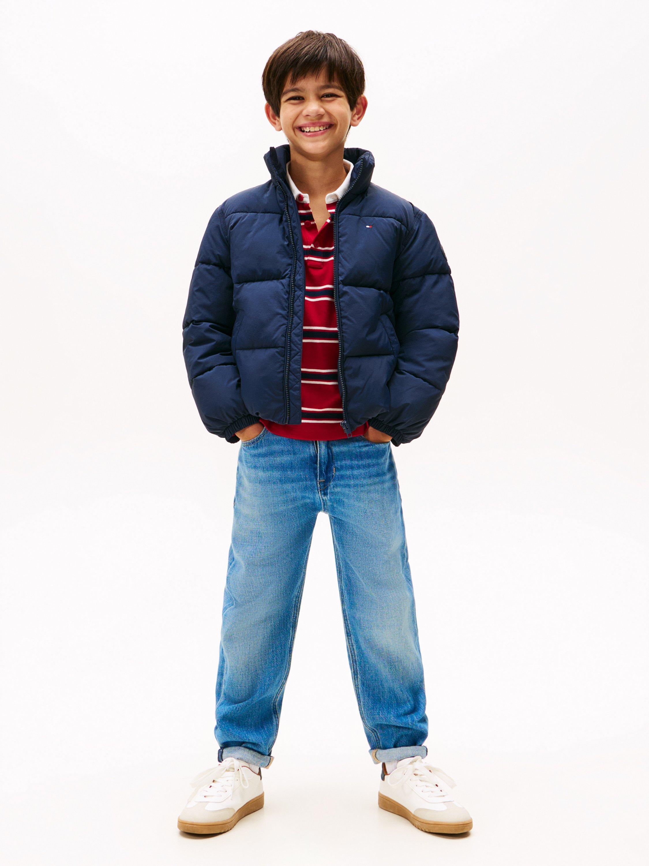 Product image 8 of 8, which shows Tommy Hilfiger Kids' Puffer Jacket, Dark Night Navy, 6 years