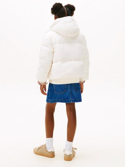 Tommy Hilfiger Kids' Branded Puffer Jacket - view 2, Ivory Silk