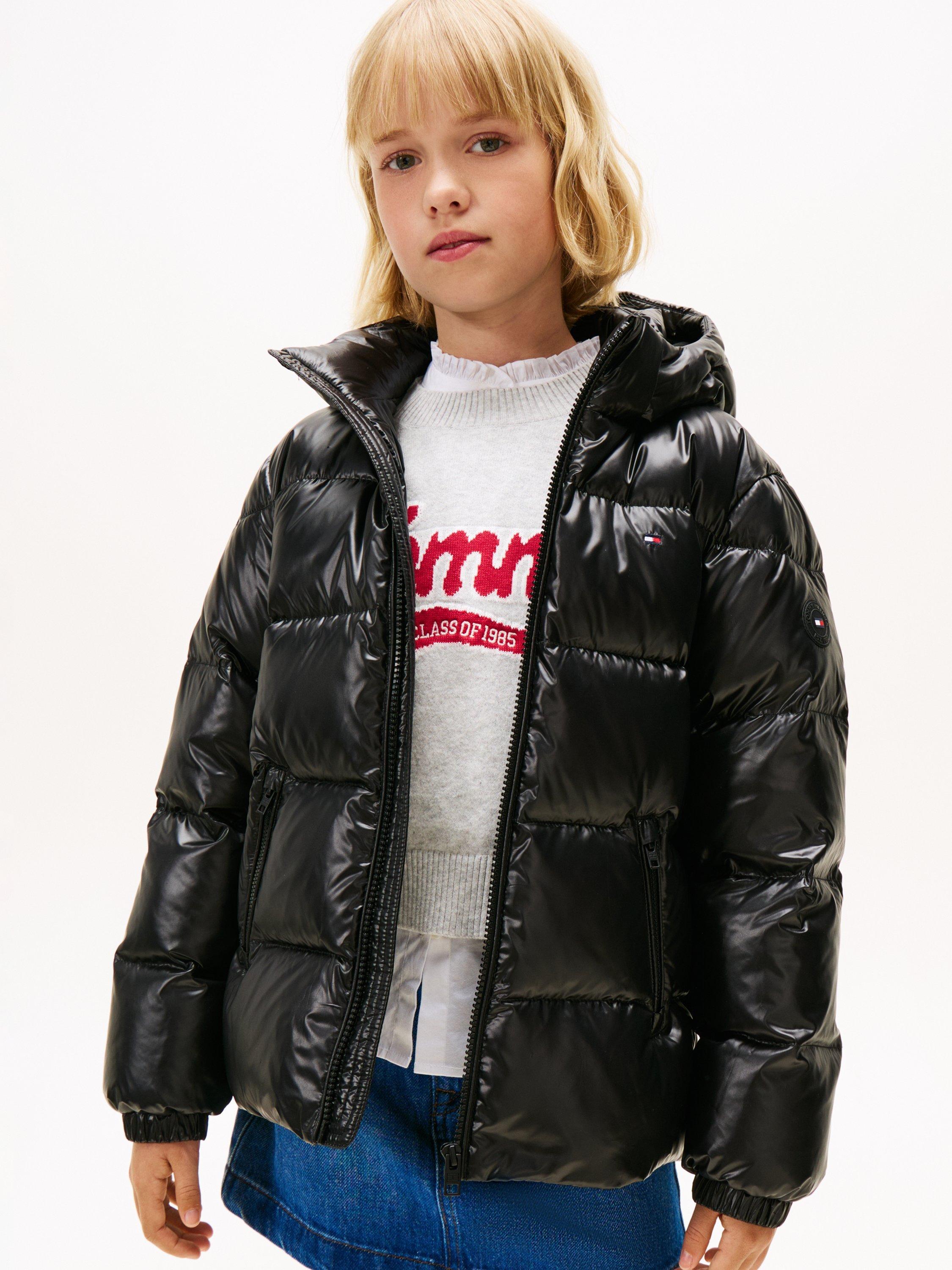 Product image 1 of 5, which shows Tommy Hilfiger Kids' Essential Down Puffer Jacket, Black, 3 years