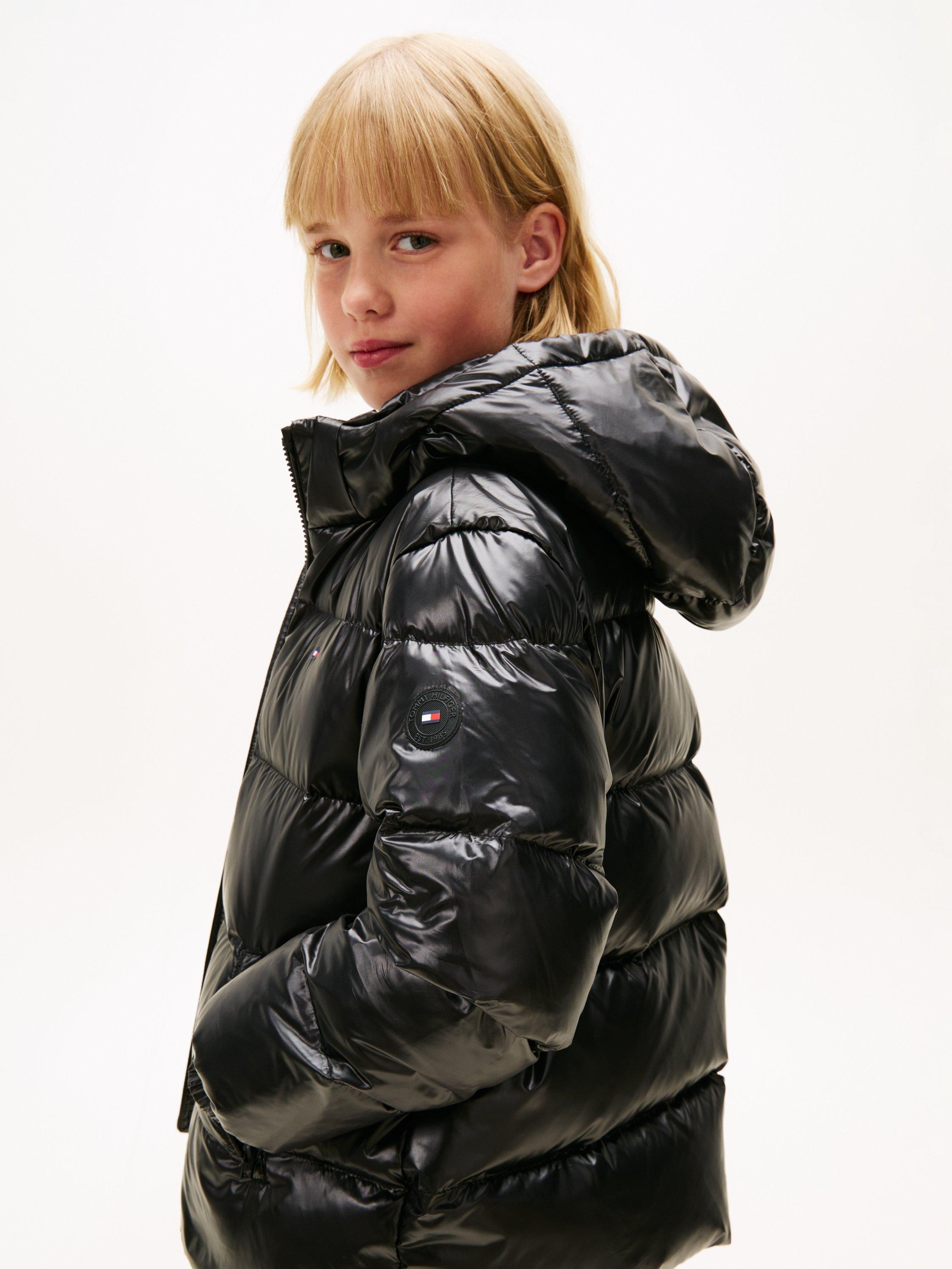 Product image 4 of 5, which shows Tommy Hilfiger Kids' Essential Down Puffer Jacket, Black, 3 years