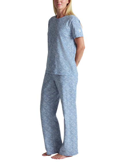 Polarn O. Pyret x Liberty Floral Print Pyjama Set, Bijou Blue